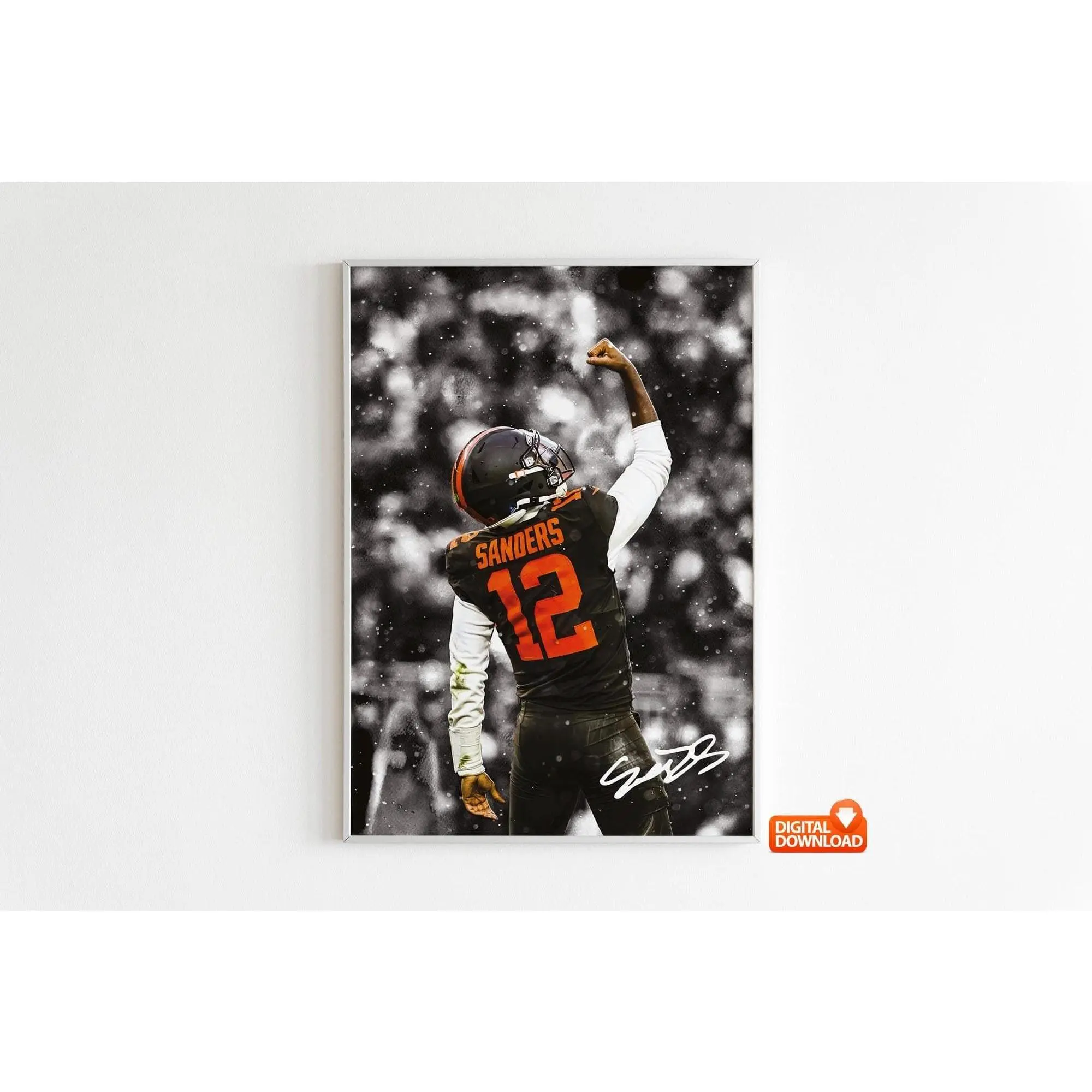 Shedeur Sanders Poster, Signed Football Poster( Unframed - Print Only )