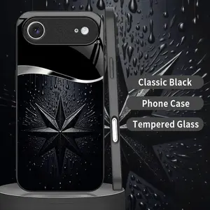 Luxury Star Phone Case — Realistic Raindrop Techwear Black Cover for iPhone 17/Air (Model 975)