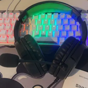 [Perfect Spring Choice] BINNUNE BG02 Gaming Headset with Mic for Xbox Series X S Xbox 1 PS4 PS5 PC NS,Wired Headphones,50mm Stereo Sound,3.5mm Jack,Perfect Spring Gaming Gift for Him & Her