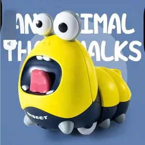 Electric Crawling Caterpillar Toy for Kids – Cute Interactive Walking Bug with Funny Expressions, Educational Developmental Baby Toy, Durable Safe Material, Perfect Gift for Toddlers & Early Learning Play (Requires 2 AAA batteries, not included)