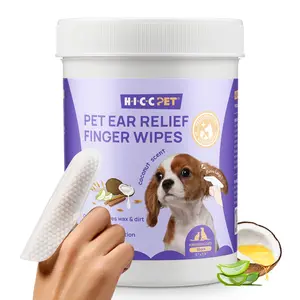 HICC PET Ear Finger Wipes Gentle Daily Cleaner with Coconut Oil Natural Wipes – Anti Itch & Odor Control – Safe for Puppies, Dogs & Cats – 50ct 100 & 200 Pad#petlife Poodle