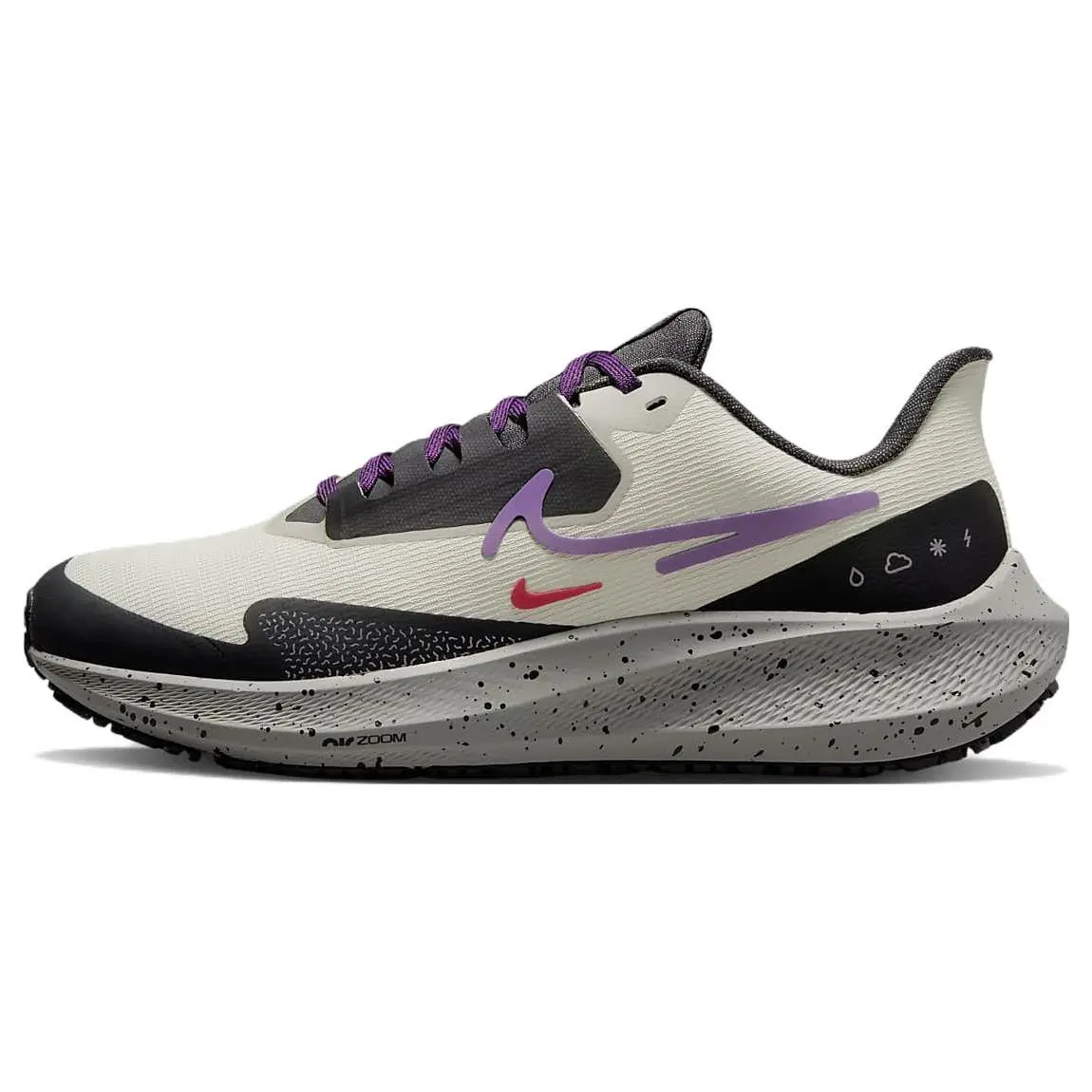 Nike Air Zoom Pegasus 39 Shield Light Bone Vivid Purple' Low Top Running Shoes Women's DO7626-003