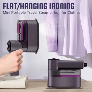 Multifunction 2-in-1 Steam Press Ironing Machine for Household Use - 15s Fast Heating 1200W Lightweight Steamer, 120V Mini Portable Travel Clothing Steamer with Large Ceramic Heat Panel for Quick Wrinkle Removal (Flat/Hanging Iron)