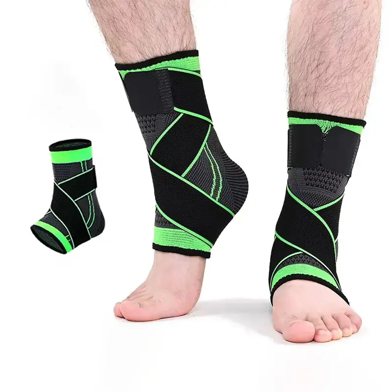 Unisex Ankle Guard Compression Sleeve, Non-Slip Tendon & Plantar Support, Ankle Support Brace, Adjustable To Wrap Around The Ankle, Suitable For Football, Basketball, Volleyball, Running Healthcare Tool