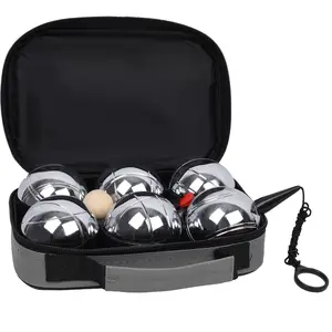 Pro-Style Petanque Ball Set - Competition Weight Outdoor Bocce Kit with Carry Bag
