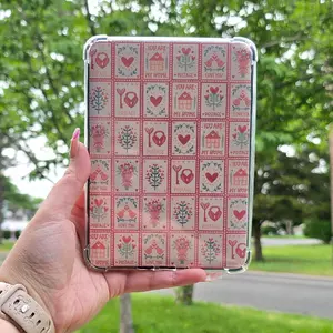 Cute Love Stamp Mix Kindle Case Insert Pink