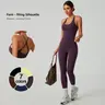 TimeOFF Women's 2-Piece Crisscross Back Tank & High-Waist Butt-Lift Leggings Set - Quick-Dry, Moisture-Wicking, Stretchable Sportswear for Yoga, Gym Workouts, Leggings Women, Tank Tops For Women,outdoorfun
