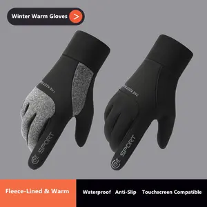1 pair of winter warm gloves, Outdoor Sports Gloves – touchscreen-compatible, waterproof, windproof, anti-slip, and heated – suitable for hiking, driving, running, and cycling