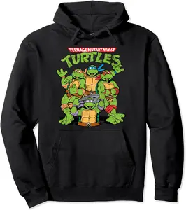 Teenage Mutant Ninja Turtles Classic Retro Logo Hoodie Pullover Hoodie
