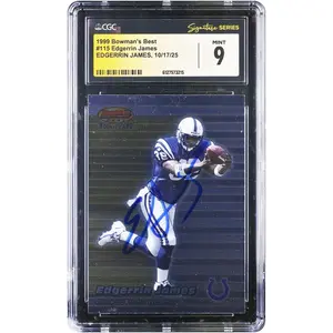 Edgerrin James Indianapolis Colts Autographed 1999 Topps Bowman's Best #115 CGC Authenticated Mint 9 Rookie Card - Fanatics Authentic Certified