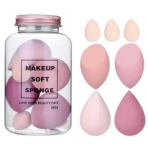 7-Piece Makeup Sponge Set: Blending Beauty Sponge, Soft, High-Rebound Blenders for Flawless Foundation & Concealer. Multi-Faceted, Reusable, Quick-Dry, Anti-Bacterial. Portable Stand for Studio & Everyday Use. Seamless Coverage, No Cakey Finish.