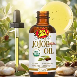 Organic Jojoba Oil for Skin - USDA Organic 100% Pure Natural - Face Skin Gua Sha Facial Dermaplaning Hair Scalp Massage - Unrefined Cold Pressed Hexane Free - Base Carrier Wax - 1 Fl Oz