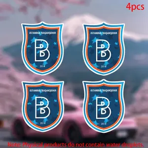 4pcs-Istanbul Basaksehir Fc Sticker-car stickers for doors, windows, laptops, luggage, furniture and bumpers-durable adhesive vinyl material