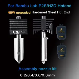 Hotend Nozzle for Bambu Lab P2S H2S H2D Hardened Steel Replacement
