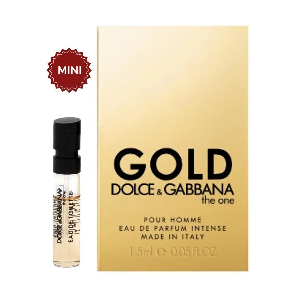 Dolce & Gabbana The One Gold Pour Homme Eau de Parfum Intense 1.5ml | Men's Luxury Fragrance Sample | Warm & Seductive Cologne