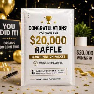 Raffle Prank Mail, Novelty Gag Toy for Party Games, Classic Practical Joke Item for Toys & Hobbies, Party Game
