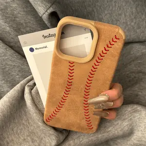 Premium Leather Baseball Pattern Case for iPhone 16 Pro Max 15 Plus 14 13 12 11 XS XR  Beautiful Gift Selection Drop Protection Shockproof Soft Silicone smartphone Cover