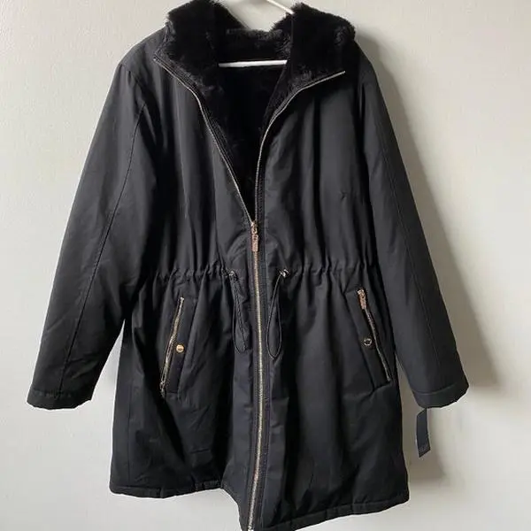 Rachel Rachel Roy Reversible Parka Faux Fur Plus