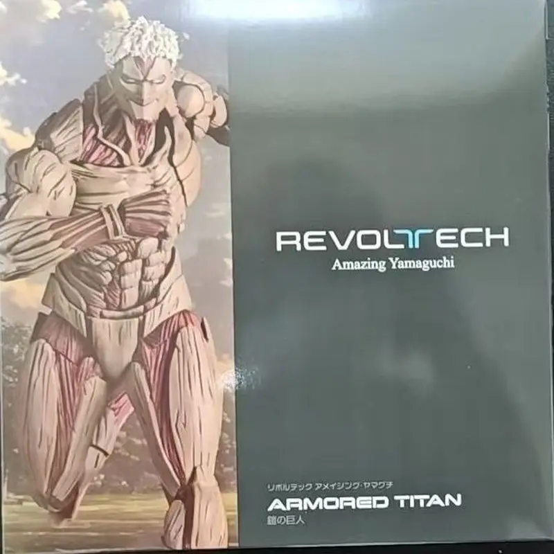 In Stock Kaiyodo Attack on Titan Amazing Yamaguchi Revoltech NR069 Armored Titan Reiner Braun Anime Action Figure Model Toys