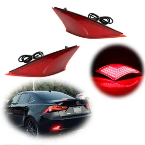 Red Lens Tail Brake Signal LED Rear Fog Lights For Lexus IS250 IS350 2014 2016 2017 2018 2019 2020 Replace OEM 81910-53050, 81920-53050
