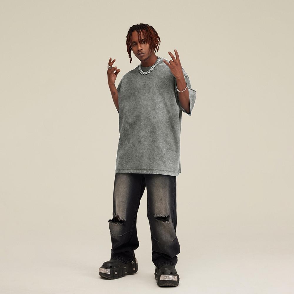 Multicolor Vintage Washed T Shirt 100% Cotton Oversized Acid Wash Tee for Men Women Casual Summer Streetwear Loose Fit Everyday Essentials Soft Breathable Top Stadium Outfit Holiday Vacation Look Daily Casual Style