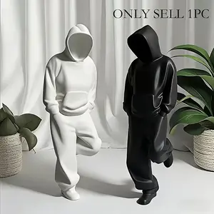 1Pc Black And White Faceless Thinker Model Collection Ornaments, Unique Ornaments, Durable Plastic Decorations, Computer Desktop Decorations, Decorative Ornaments for Abstract Virtual Human Enthusiasts, Modern Home Decoration