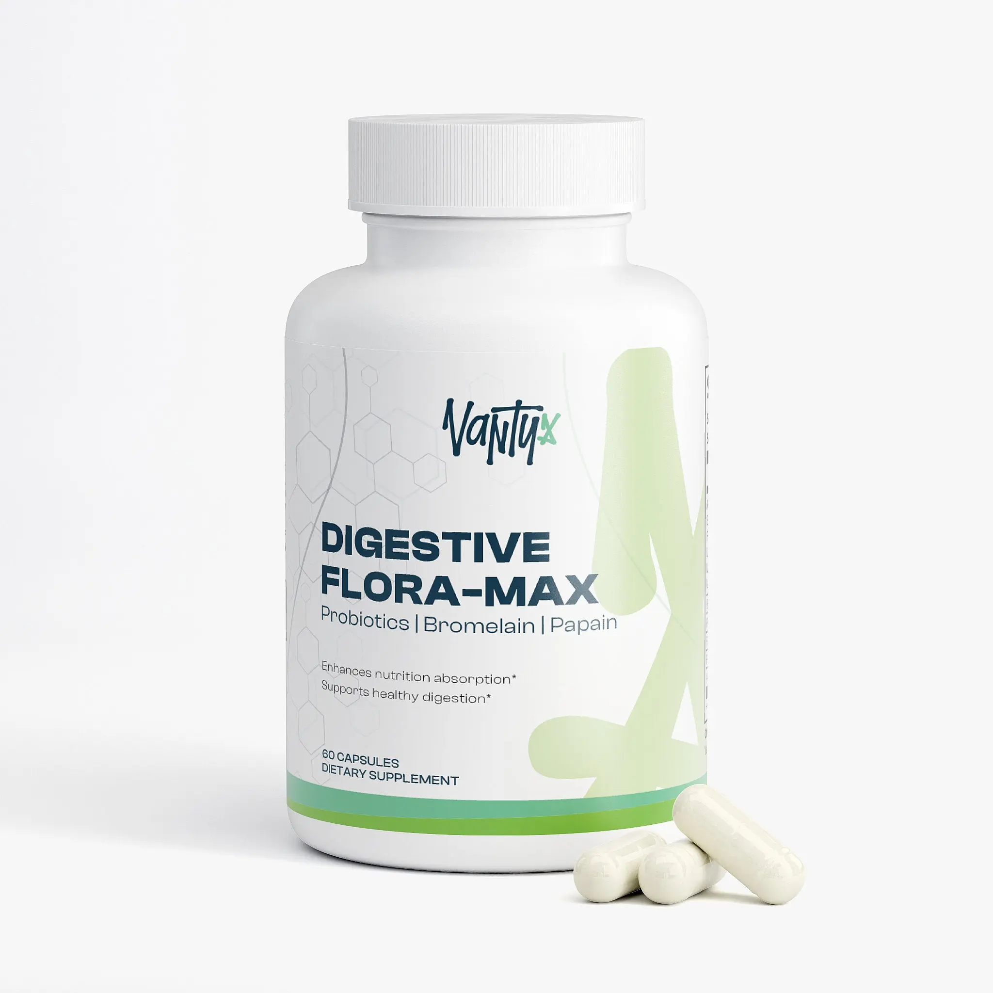 Digestive Enzyme Pro Blend — Makzyme-Pro + Lactobacillus + Bromelain + Papain · 60 Capsules
