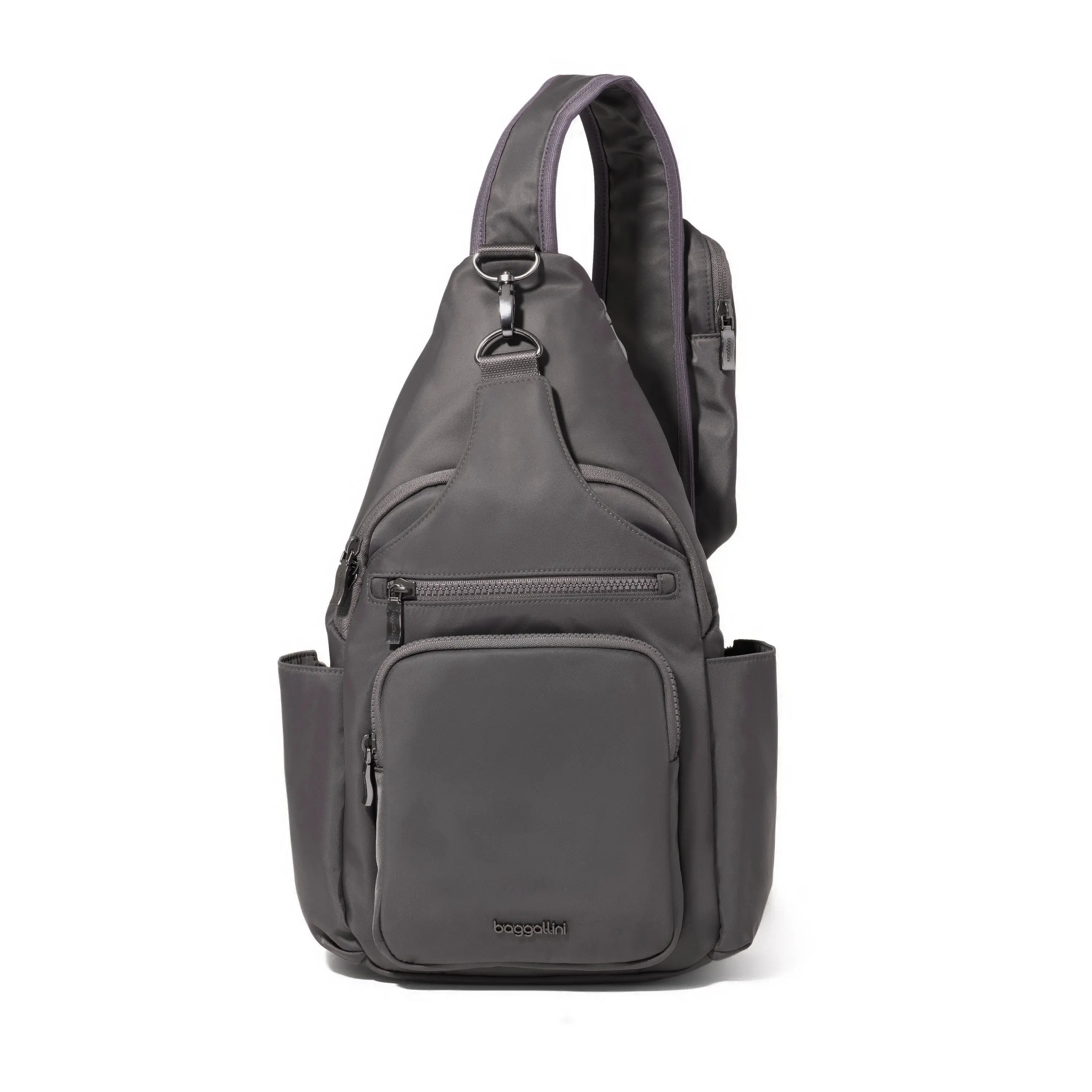 baggallini Women's Central Park Large Sling Bag, Everyday Bag with Expandable Side, Solid Colors for Hiking Trails, Handbag Shoulder Bag