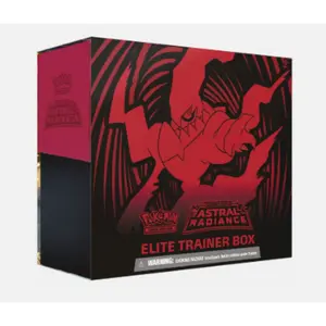 Pokémon Sword and Shield Astral Radiance Elite Trainer Box - 8 Booster Packs with Darkrai Card Sleeves and Collectible Dice Set for TCG Enthusiasts