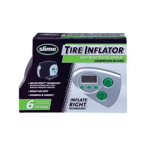 Slime 8386286 12V Tire Inflator & Gauge - Silver