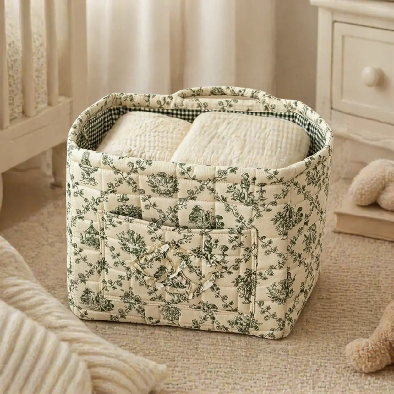 Car Storage Basket Organizer - Folding Home Organizer Storage Basket, Cute Car Interior Accessory with Durable Space-Saving Multi-Purpose Design, Soft Washable Easy-to-Clean Charming Floral Decoration, Car Interior Accessories Car Storage Basket Organizer - Folding Home Organizer Storage Basket, Cute Car Interior Accessory with Durable Space-Saving Multi-Purpose Design, Soft Washable Easy-to-Clean Charming Floral Decoration, Car Interior Accessories