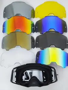 Replacement Lens for Motorcycle and Bicycle Goggles, PC Material, Various Colors, Quick Change, Adult Protective Gear, Outdoor Use