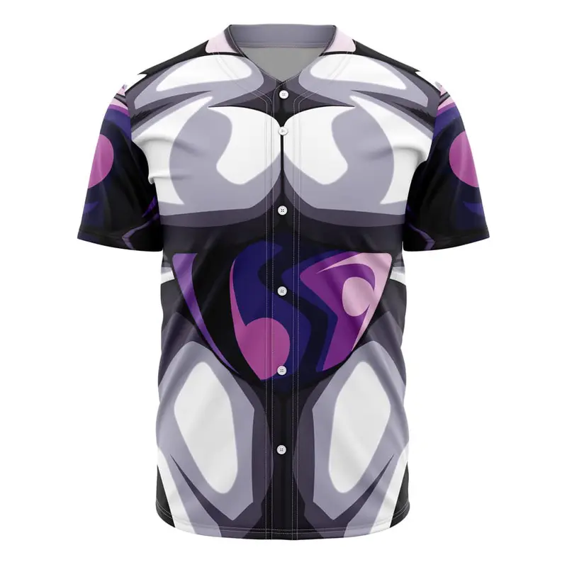 Black Frieza 3D Skin Cosplay Dragon Ball Super Y2k Streetwear Baseball Jersey