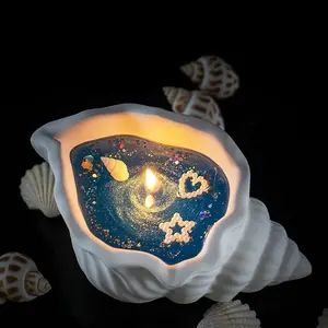 Handmade Sea Shell Scented Aromatherapy Candle, Relaxing Pressure Candles, Festival Gift, Home Decor, Burns 6-8 Hours, Creative Birthday Present, Party Atmosphere Decoration