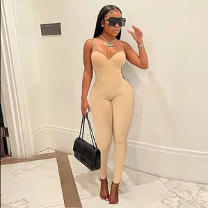 autumn sexy low chest suspender tight