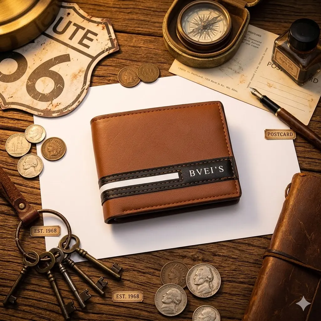 GOODBEE Men's Slim Bifold Wallet, Business Leather Wallet with Coin Pocket, Multiple Card Slots & Cash Holder