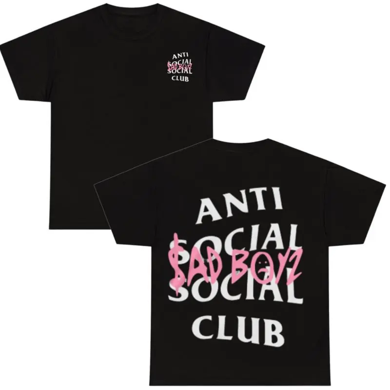 Junior H Sad Boyz Anti Social Social Club Mania Tee, Junior H Merch Vintage Hip Hop Rap Shirt, Unisex Tee, Gift For Fan, Top Womenswear Gift for Birthday Holiday Christmas Halloween
