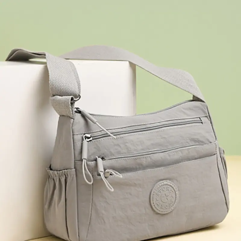 Large Capacity Women's Versatile Crossbody Bag, Waterproof Nylon Shoulder Bag, Handbag Shoulder Bag, Adjustable Strap with Multiple Pockets, Ideal for Travel and School Use, Waterproof Crossbody Purse