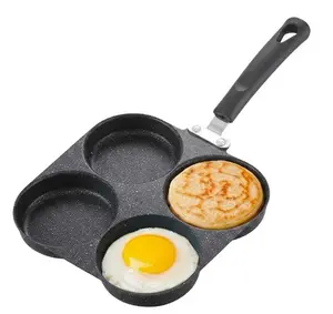 4 Hole Cup Egg Hamburger Pancake Maker Non-Stick Frying Pan