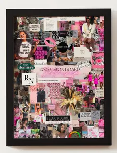 2025 Vision Board Poster - Bold Design Inspired by the Year 2025, Eye-Catching Artwork for Space Reflection