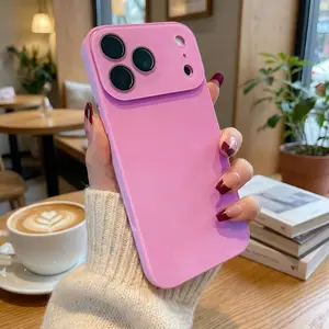 Milk tea colored liquid silicone case, soft and skin friendly all inclusive anti drop, compatible with iPhone 17/16/15 Pro Max