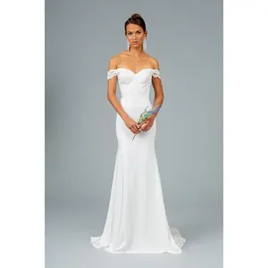 Off Shoulder Wedding Dress by Elizabeth KGL2958