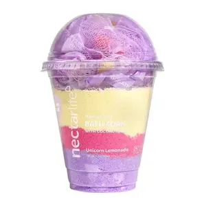 Coconut Milk Bath Soak, Sea Salt Bath, Bubble Bath, Natural Detox Foaming Body Soak, Foot Soak, Vegan Body Skin Care, 9 oz. (Unicorn Lemonade)