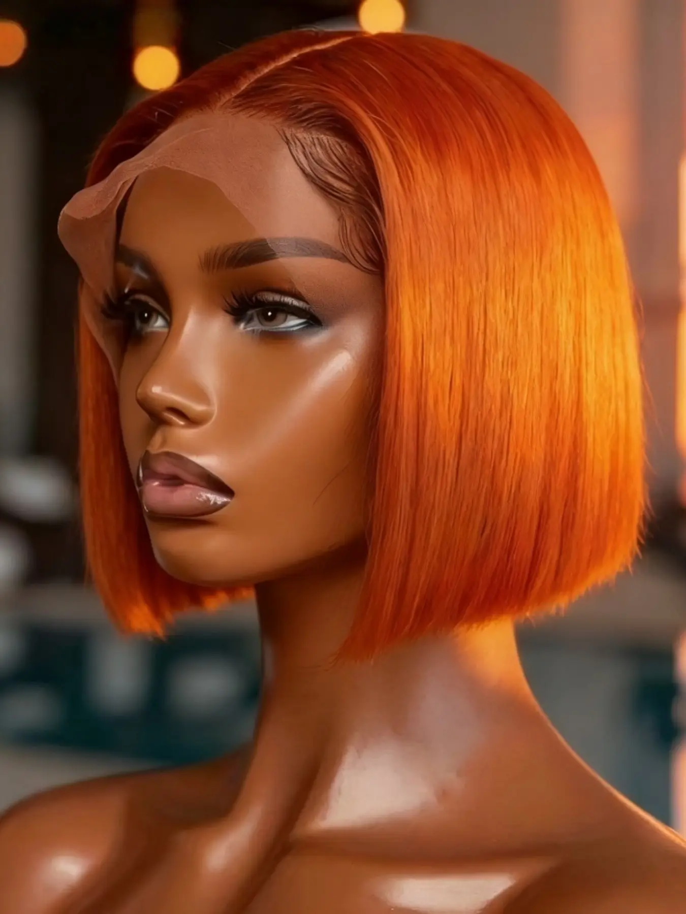 12 Inches Straight 13x4 Lace Frontal Short Bob Wigs, Human Hair for Women, 180% Density, Hyperrealism Wig
