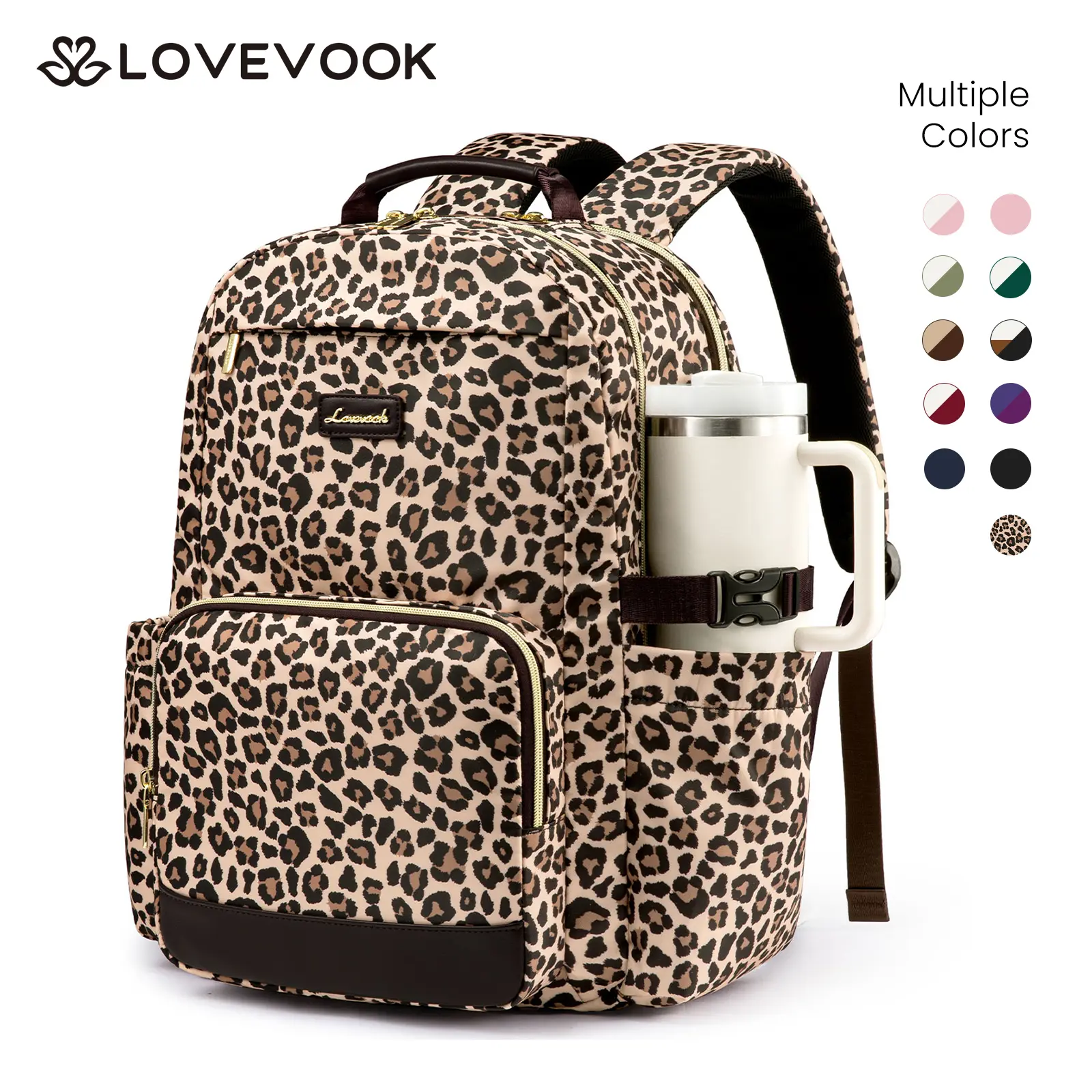 LOVEVOOK Laptop Backpack for Women with Pouch Pocket for Large Capacity Cup, 15.6-18 Inch Laptop Computer Bag Travel Backpack Purse, Waterproof Work Business Backpack College Teacher Bags. TikTokShopBackToSchool