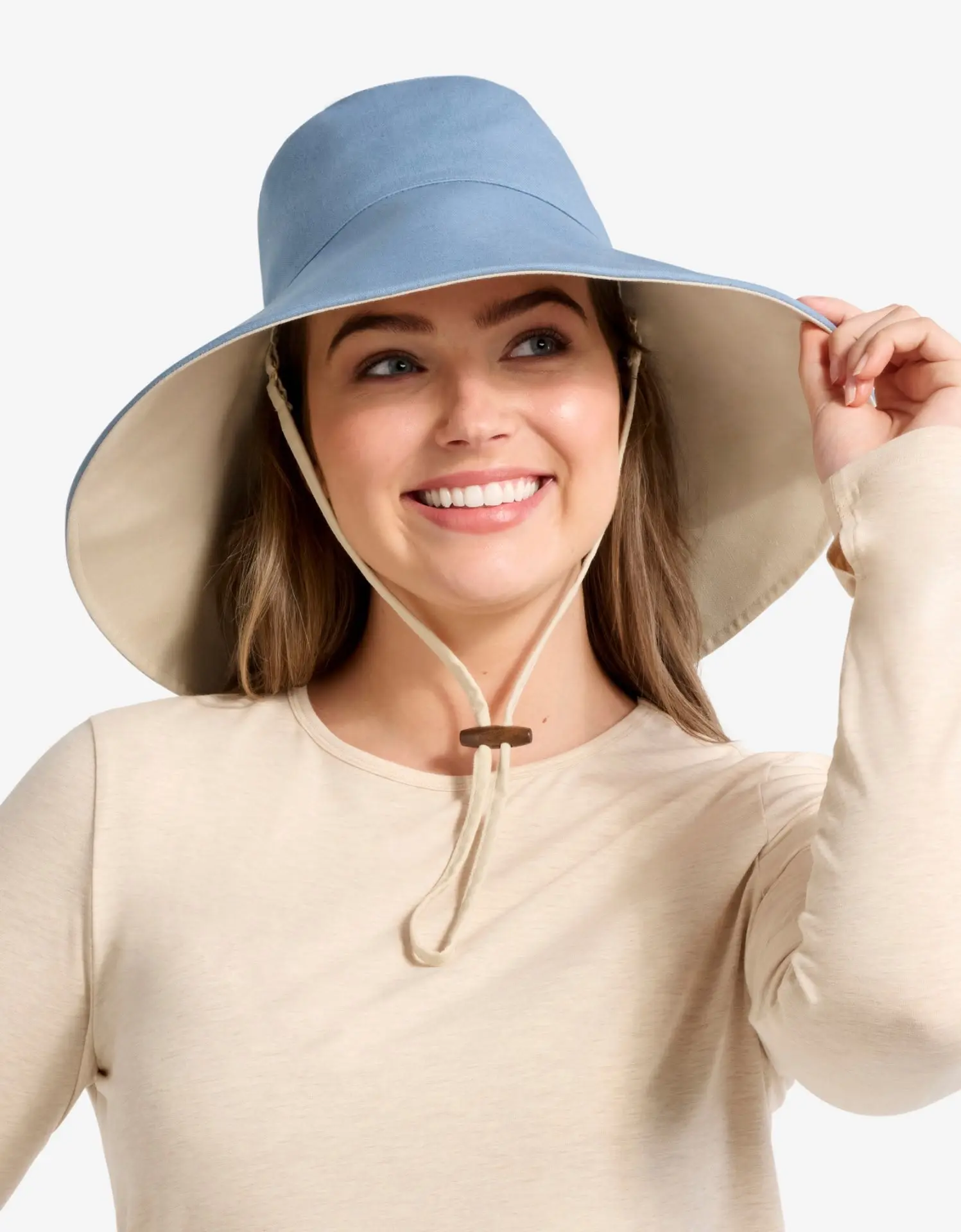 Ultra Wide Cotton Linen Hat UPF 50+