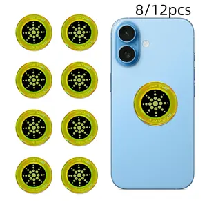 8/10 pcs of Cell Phone Protection Neutralizers Stickers, Blockers Equipment Stickers for All Phones Tablets Laptops Computer WiFi All Devices Gold