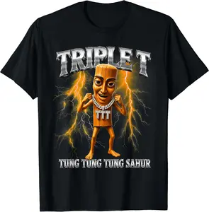 Tung Tung Tung Sahur Brainrot Meme Shirts Triple T T-Shirt
