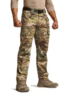 Men's Multi-Pocket Hiking Pants, Camouflage Tactical Pants for Outdoor Activities, Comfortable Design for Mountain Sports, Adjustable Leg Pockets
