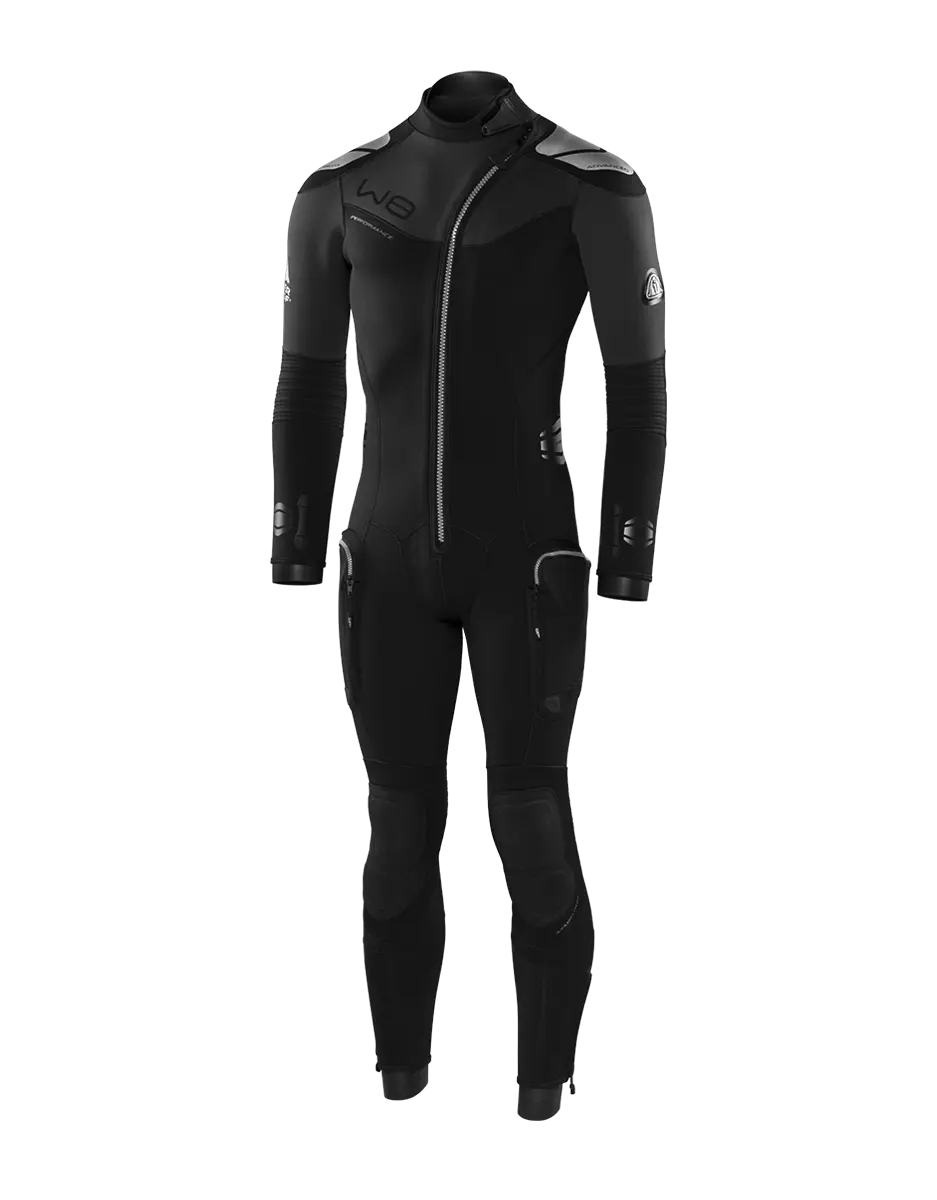 Waterproof W8 Fullsuit Front Zip 7mm Diving Wetsuit - Mens